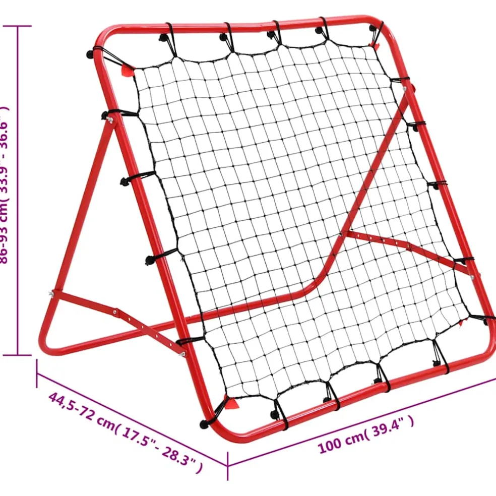 vidaXL Voetbal kickback rebounder verstelbaar 100x100 cm