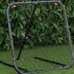 vidaXL Voetbalrebounder verstelbaar 84x73x60-80 cm staal zwart
