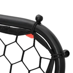 vidaXL Voetbalrebounder verstelbaar 84x73x60-80 cm staal zwart