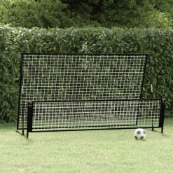 vidaXL Voetbalrebounder/voetbaldoel 2-in-1 202x104x120 cm staal