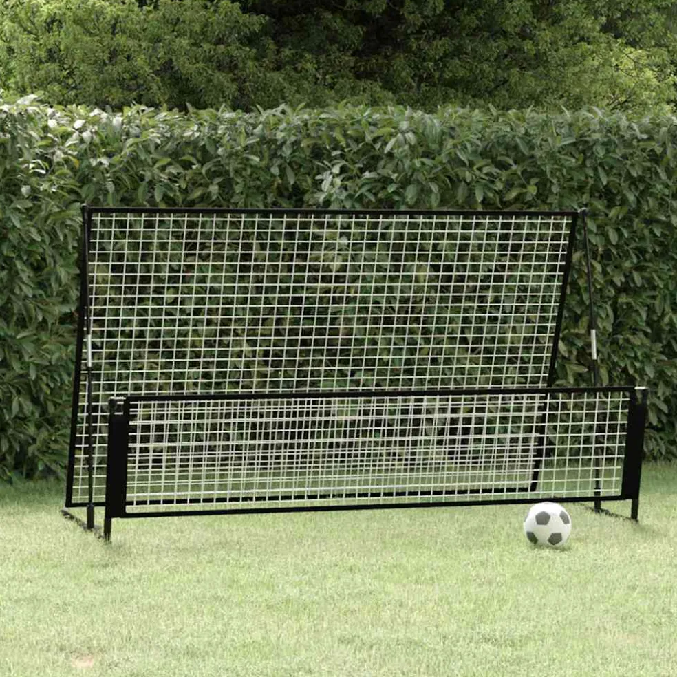 vidaXL Voetbalrebounder/voetbaldoel 2-in-1 202x104x120 cm staal