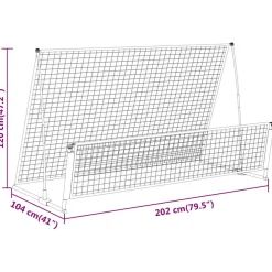 vidaXL Voetbalrebounder/voetbaldoel 2-in-1 202x104x120 cm staal