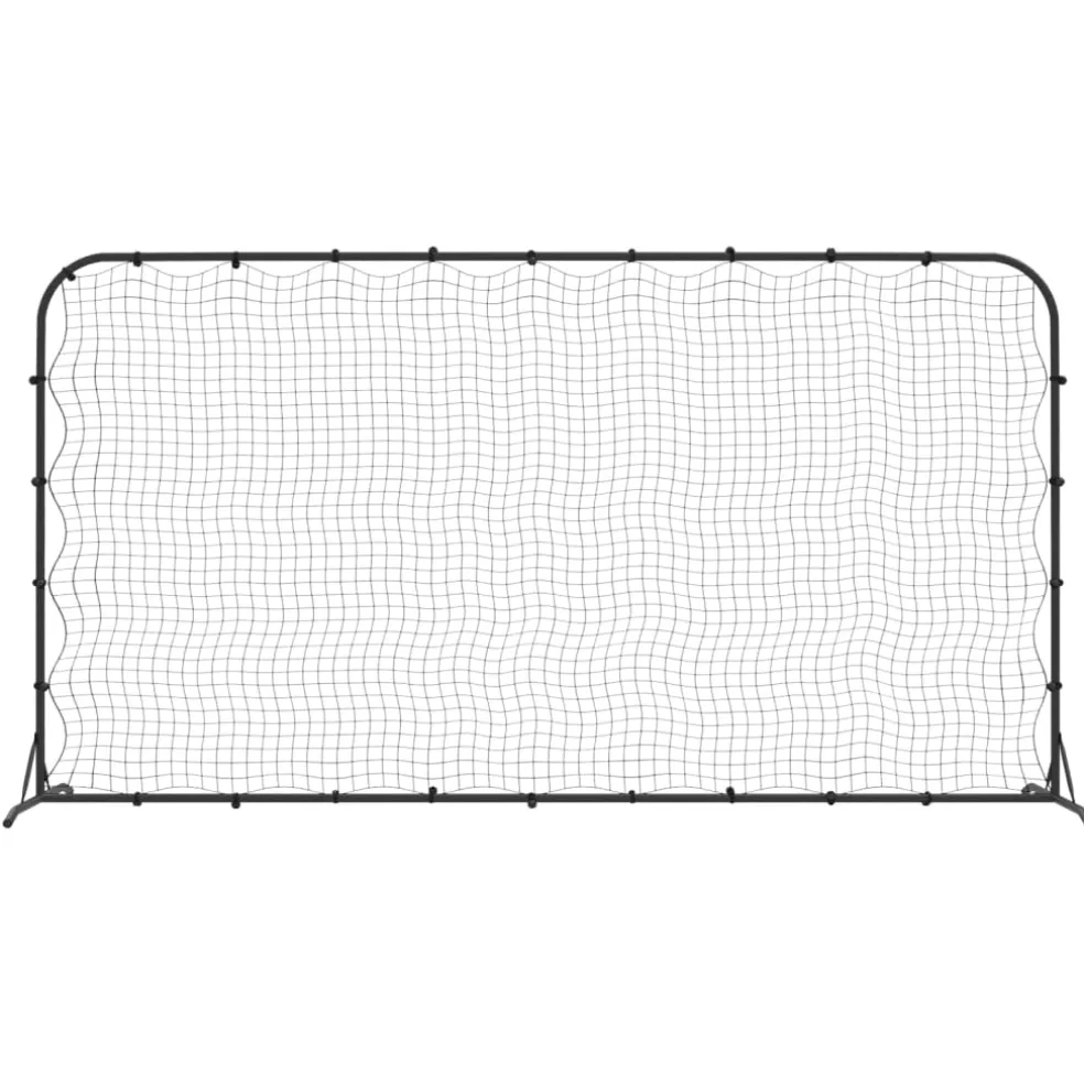 vidaXL Voetbal rebounder 366x90x183 cm HDPE zwart