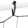 vidaXL Voetbalrebounder 184x61x123 cm staal en PE wit en zwart