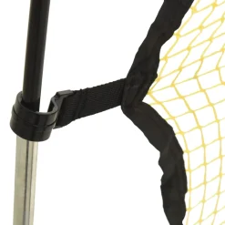 vidaXL Voetbal reboundnet 183x85x120 cm polyester zwart en geel