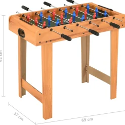 vidaXL Voetbaltafel mini 69x37x62 cm esdoorn