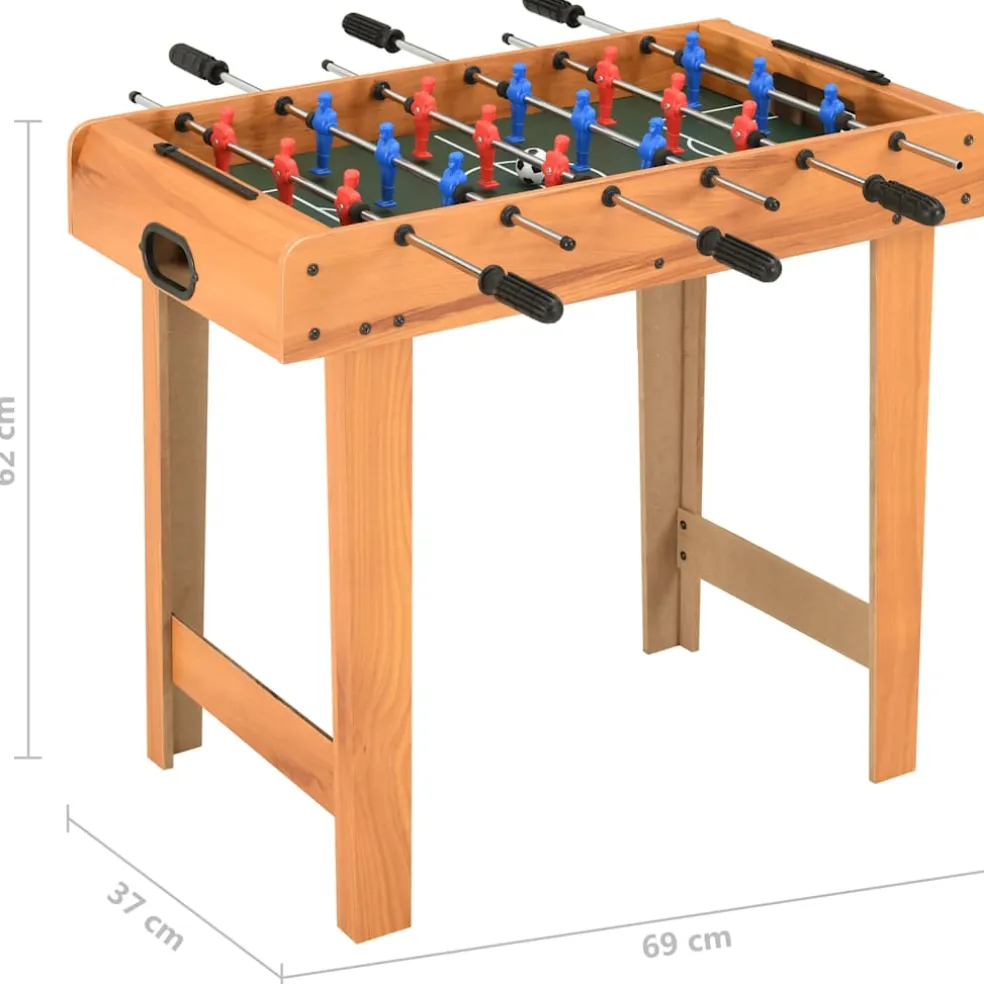 vidaXL Voetbaltafel mini 69x37x62 cm esdoorn