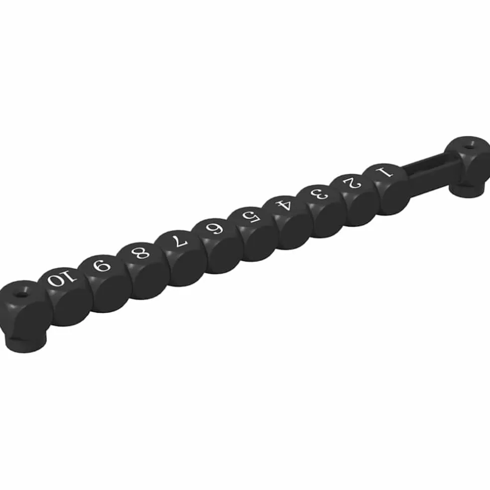vidaXL Voetbaltafel Tellers 2 st Zwart 30 x 2,2 x 2,9 cm HIPS