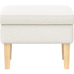 vidaXL Voetenbank Crèmekleurig 55 x 35 x 41 cm Bouclé
