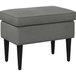 vidaXL Voetenbank Donkergrijs 55 x 35 x 41 cm Fluweel