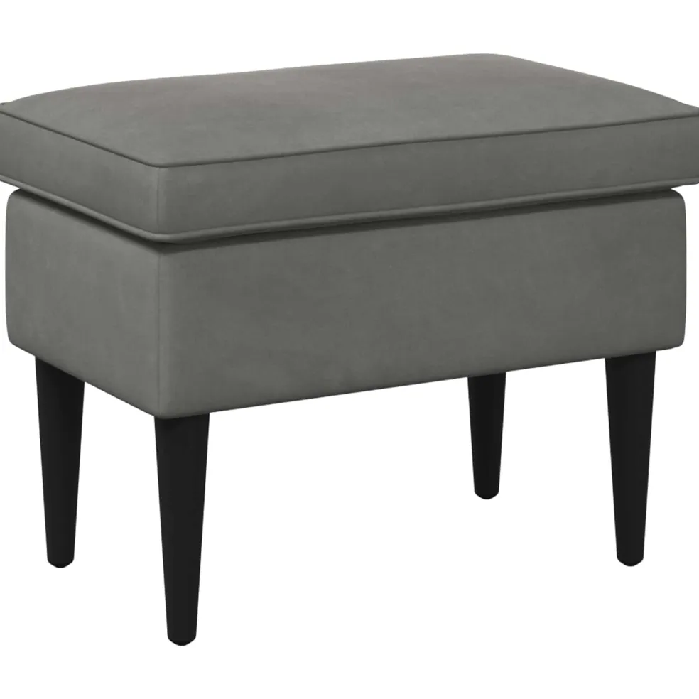 vidaXL Voetenbank Donkergrijs 55 x 35 x 41 cm Fluweel