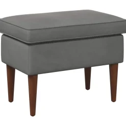 vidaXL Voetenbank Donkergrijs 55 x 35 x 41 cm Fluweel
