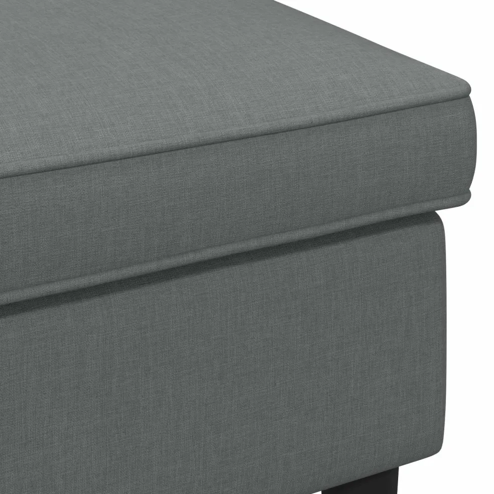 vidaXL Voetenbank Donkergrijs 55 x 35 x 41 cm Stof