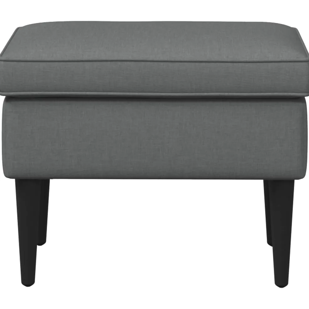 vidaXL Voetenbank Donkergrijs 55 x 35 x 41 cm Stof