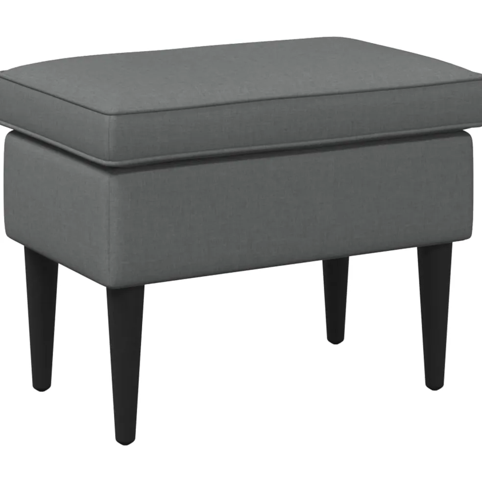 vidaXL Voetenbank Donkergrijs 55 x 35 x 41 cm Stof