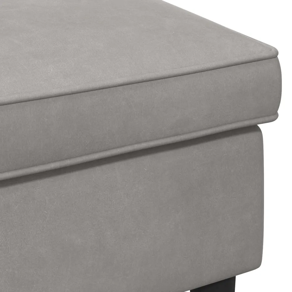 vidaXL Voetenbank Lichtgrijs 55 x 35 x 41 cm Fluweel