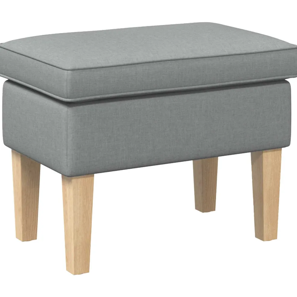 vidaXL Voetenbank Lichtgrijs 55 x 35 x 41 cm Stof