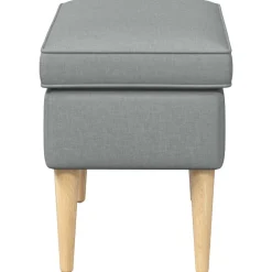 vidaXL Voetenbank Lichtgrijs 55 x 35 x 41 cm Polyester