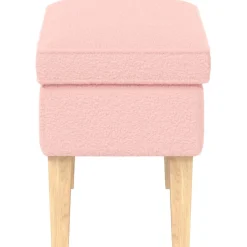 vidaXL Voetenbank Roze 55 x 35 x 41 cm Bouclé