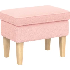 vidaXL Voetenbank Roze 55 x 35 x 41 cm Bouclé