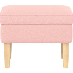 vidaXL Voetenbank Roze 55 x 35 x 41 cm Bouclé