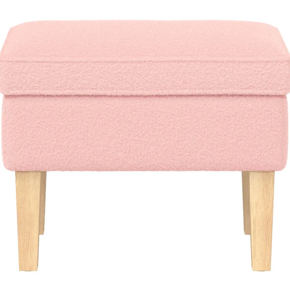 vidaXL Voetenbank Roze 55 x 35 x 41 cm Bouclé