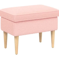 vidaXL Voetenbank Roze 55 x 35 x 41 cm Bouclé