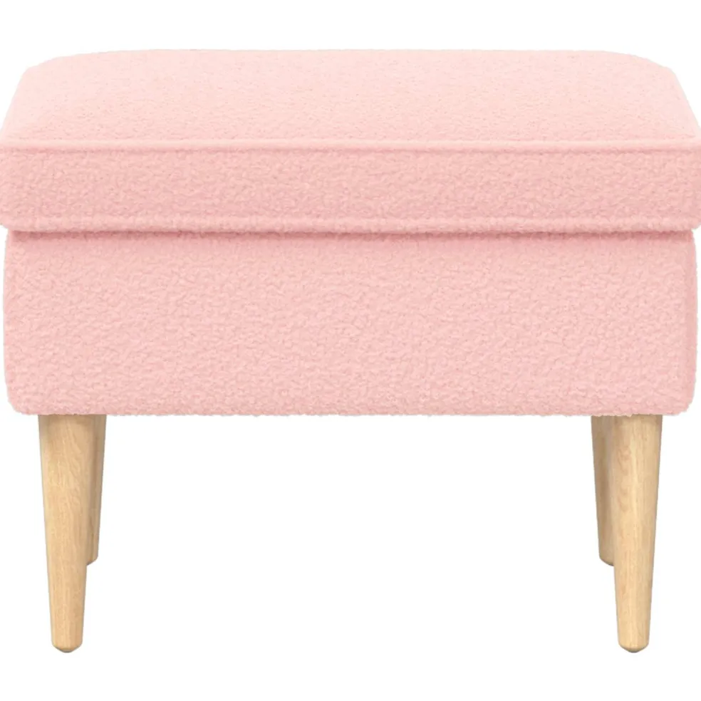 vidaXL Voetenbank Roze 55 x 35 x 41 cm Bouclé
