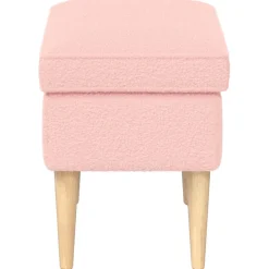 vidaXL Voetenbank Roze 55 x 35 x 41 cm Bouclé