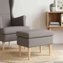 vidaXL Voetenbank Taupe 55 x 35 x 41 cm