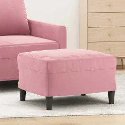 vidaXL Voetenbank 60x50x41 cm fluweel roze