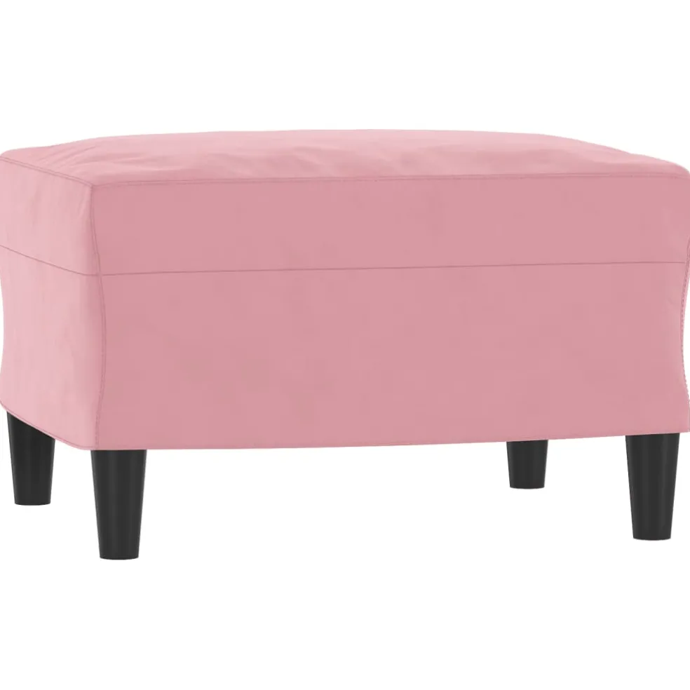 vidaXL Voetenbank 60x50x41 cm fluweel roze
