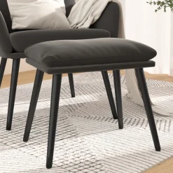 vidaXL Voetenbank 45x29,5x35 cm fluweel donkergrijs