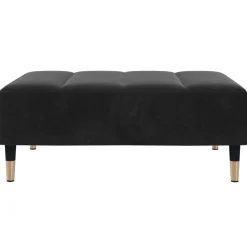 vidaXL Voetenbank 77x55x31 cm fluweel zwart
