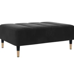 vidaXL Voetenbank 77x55x31 cm fluweel zwart