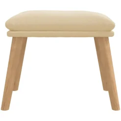 vidaXL Voetenbank 45x29,5x35 cm fluweel crèmewit