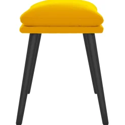 vidaXL Voetenbank 45x29,5x35 cm fluweel mosterdgeel