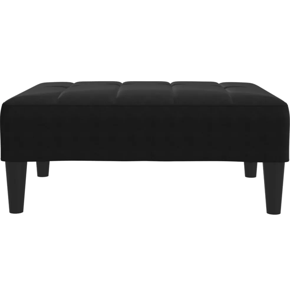 vidaXL Voetenbank 77x55x31 cm fluweel zwart