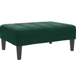 vidaXL Voetenbank 77x55x31 cm fluweel donkergroen