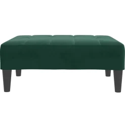 vidaXL Voetenbank 77x55x31 cm fluweel donkergroen