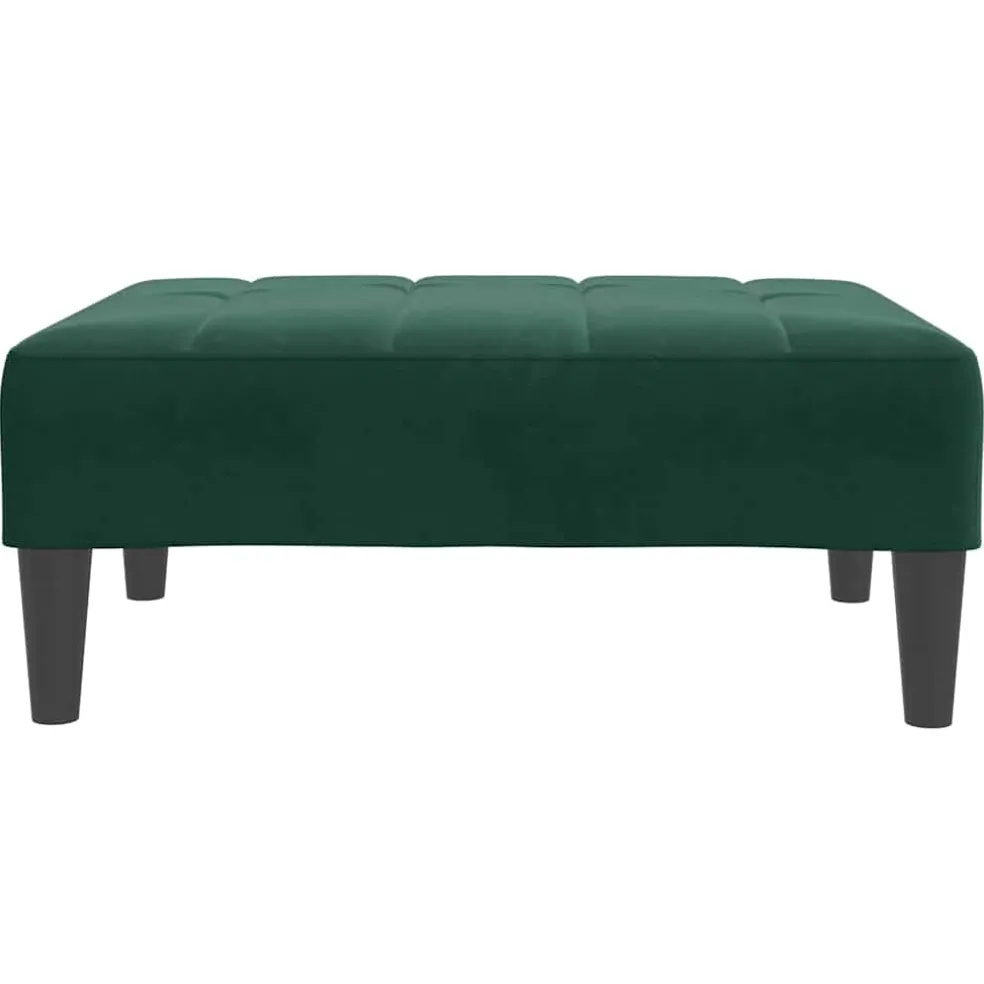 vidaXL Voetenbank 77x55x31 cm fluweel donkergroen