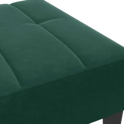 vidaXL Voetenbank 77x55x31 cm fluweel donkergroen