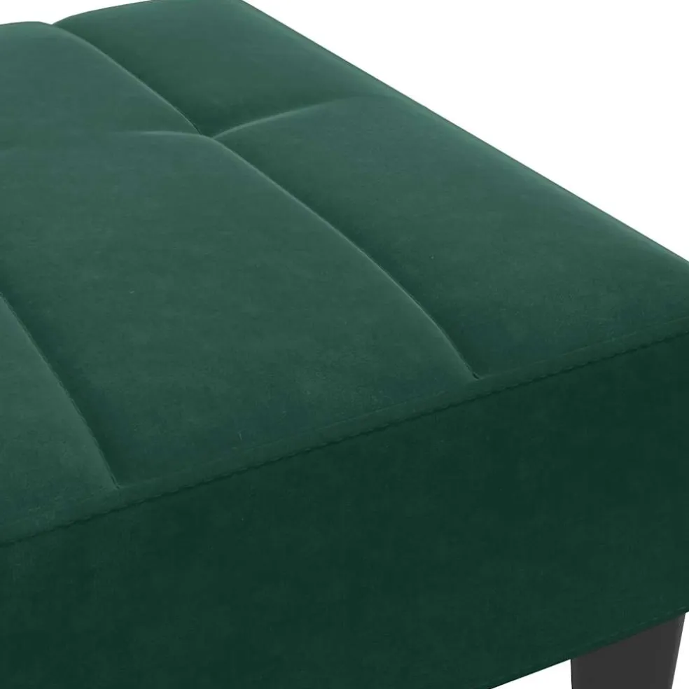 vidaXL Voetenbank 77x55x31 cm fluweel donkergroen