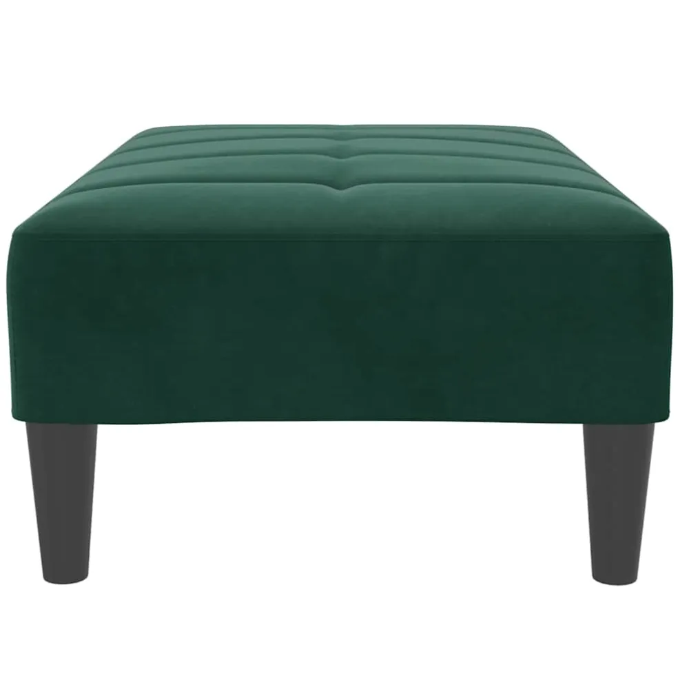 vidaXL Voetenbank 77x55x31 cm fluweel donkergroen