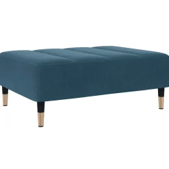 vidaXL Voetenbank 77x55x31 cm fluweel blauw