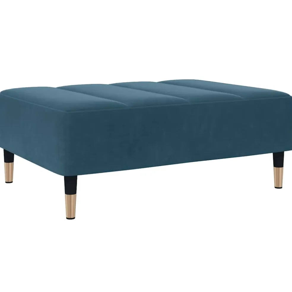 vidaXL Voetenbank 77x55x31 cm fluweel blauw