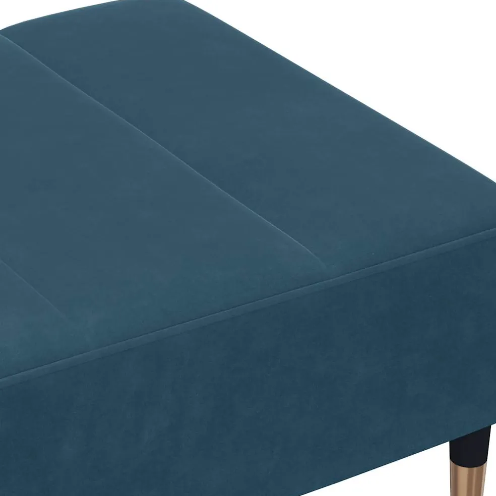 vidaXL Voetenbank 77x55x31 cm fluweel blauw