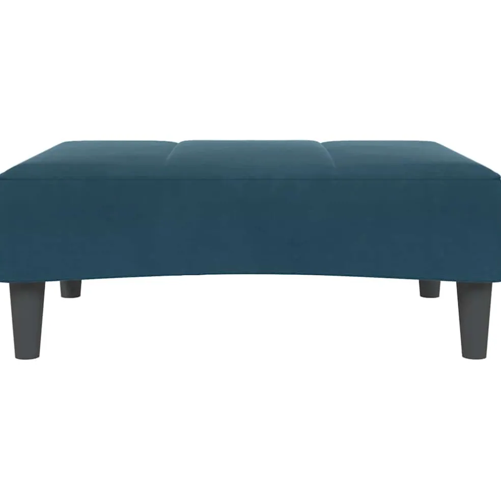 vidaXL Voetenbank 77x55x31 cm fluweel blauw