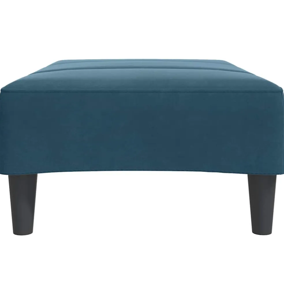 vidaXL Voetenbank 77x55x31 cm fluweel blauw