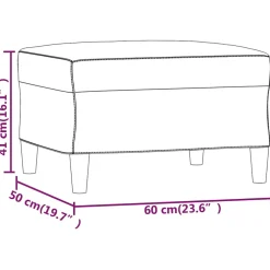 vidaXL Voetenbank 60x50x41 cm fluweel bruin